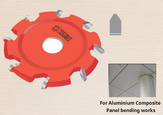 Carbide Tipped V Profile Cutters for ACP Bending-Yash Tooling System